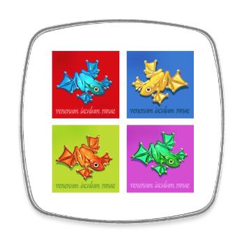 pfeilgiftfrosch - Viereckiger Kühlschrankmagnet - Weiß - Vorne