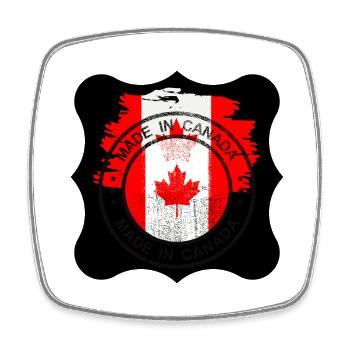 Canada, feuille d’érable. - Magnet carré - blanc - Devant