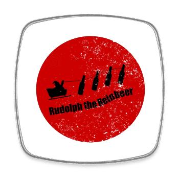 Rudolph das Reinbier t Shirt Design - Viereckiger Kühlschrankmagnet - Weiß - Vorne