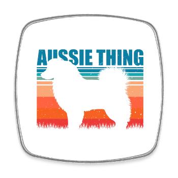 Australian Shepherd Gift - Square fridge magnet - white - Front