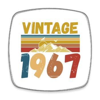 vintage 1967 - Square fridge magnet - white - Front