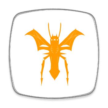 Flying spider - Square fridge magnet - white - Front