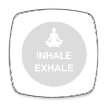 inhale exhale yoga Zitat - Viereckiger Kühlschrankmagnet - Weiß - Vorne