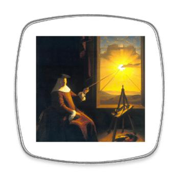 Secret Symbolism - Square fridge magnet - white - Front