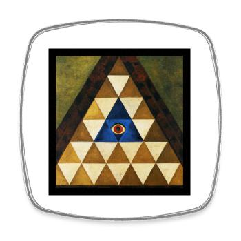 Secret Symbolism - Square fridge magnet - white - Front