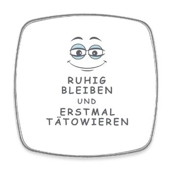 Tätowieren - Viereckiger Kühlschrankmagnet - Weiß - Vorne