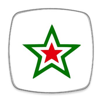 Star from Italy - Square fridge magnet - white - Front