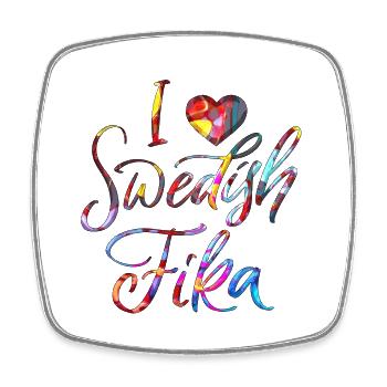 Schweden Schweden Viking Norden Skandinavien fika - Viereckiger Kühlschrankmagnet - Weiß - Vorne