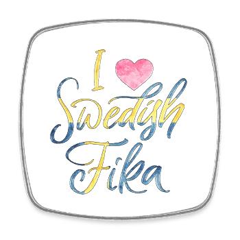 Schweden Schweden Viking Norden Skandinavien fika - Viereckiger Kühlschrankmagnet - Weiß - Vorne