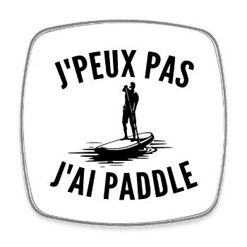 je peux pas j ai paddle - Magnet carré - blanc - Devant