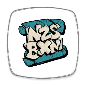 NZS BXN - Viereckiger Kühlschrankmagnet - Weiß - Vorne