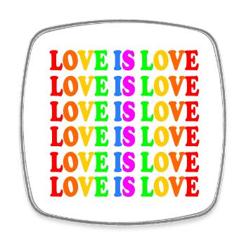 Love is love - Square fridge magnet - white - Front