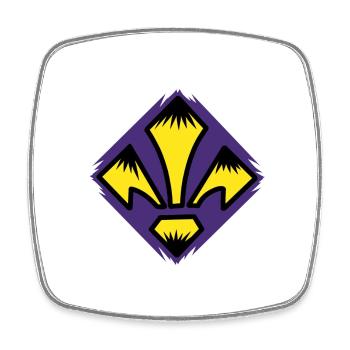 Yellow lily 2022 - Square fridge magnet - white - Front
