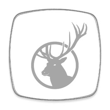 Cerf - Magnet carré - blanc - Devant