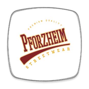 Pforzheim Deutschland College High School Style - Viereckiger Kühlschrankmagnet - Weiß - Vorne