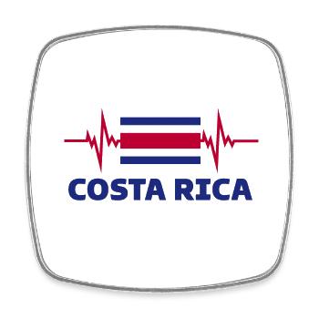 Costa Rica Football 2022 heartbeat - Square fridge magnet - white - Front