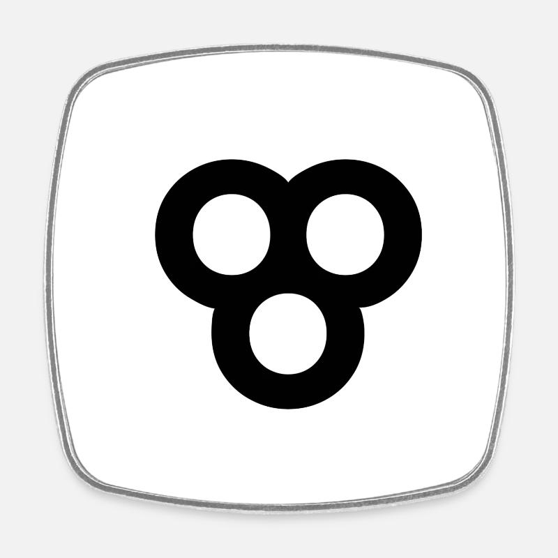 networkstate ꕢ - Viereckiger Kühlschrankmagnet - Weiß