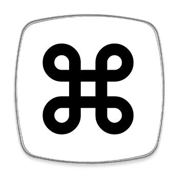 command ⌘ - Viereckiger Kühlschrankmagnet - Weiß - Vorne
