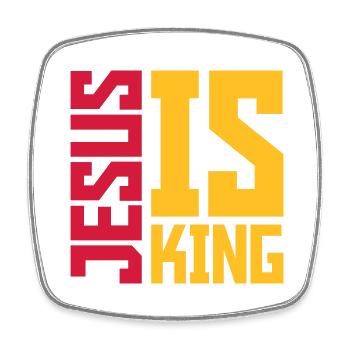 jesus is king Zitat - Viereckiger Kühlschrankmagnet - Weiß - Vorne