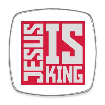 jesus is king Zitat - Viereckiger Kühlschrankmagnet - Weiß - Vorne