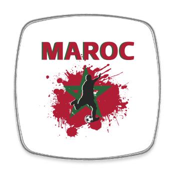 Maroc Football 2022 supporter de Maroc foot - Magnet carré - blanc - Devant