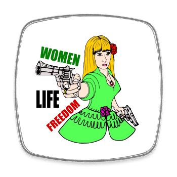 Women life freedom - Magnet carré - blanc - Devant