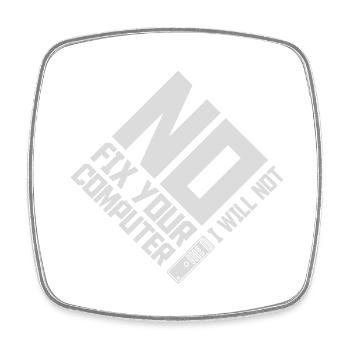 not fix your computer - Square fridge magnet - white - Front