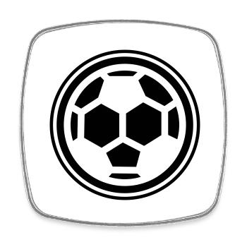 Soccer soccer - Square fridge magnet - white - Front