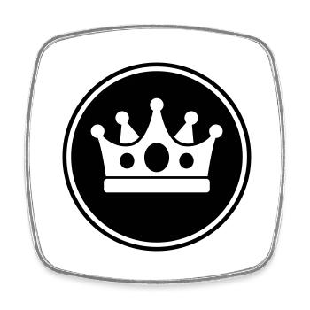 Crown Symbol - Square fridge magnet - white - Front