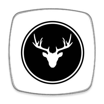 Icône de cerf cerf - Magnet carré - blanc - Devant