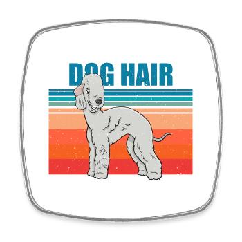 Bedlington Terrier - Viereckiger Kühlschrankmagnet - Weiß - Vorne