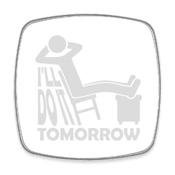 do it tomorrow Zitat - Viereckiger Kühlschrankmagnet - Weiß - Vorne