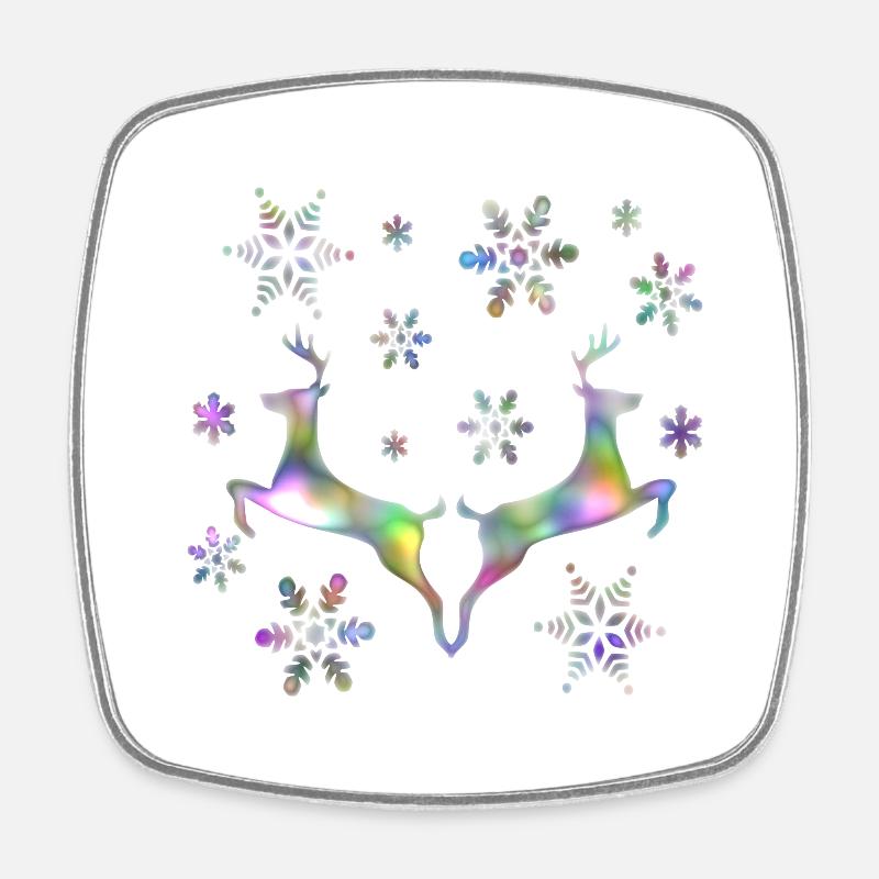 Reindeer Christmas - Square fridge magnet - white