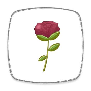 lila blume symbol natur - Viereckiger Kühlschrankmagnet - Weiß - Vorne