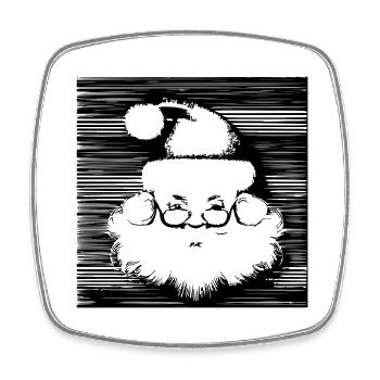Christmas Hat Santa Claus Christmas 6 - Square fridge magnet - white - Front