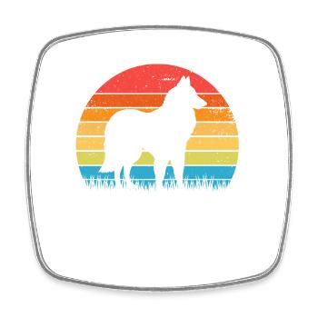 Belgian Shepherd - Square fridge magnet - white - Front