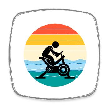 Aqua Cycling Schwimmbad Fitness Training - Viereckiger Kühlschrankmagnet - Weiß - Vorne