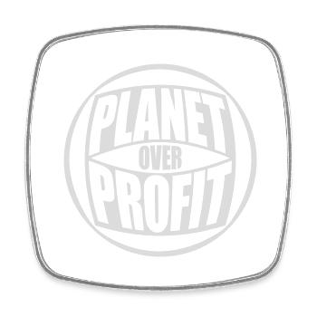 planet over profit Zitat - Viereckiger Kühlschrankmagnet - Weiß - Vorne