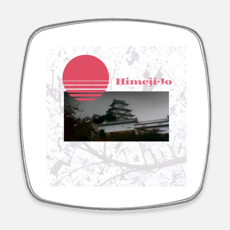 Himejidec - Square fridge magnet - white