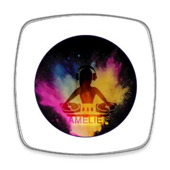 amelie picto color 2 - Magnet carré - blanc - Devant