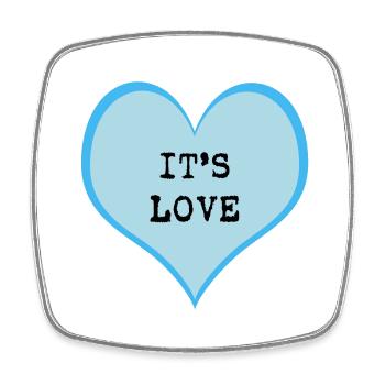 It's love - Square fridge magnet - white - Front