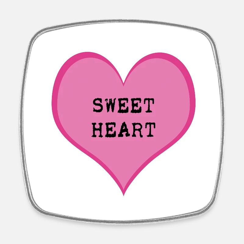 Sweetheart - Square fridge magnet - white