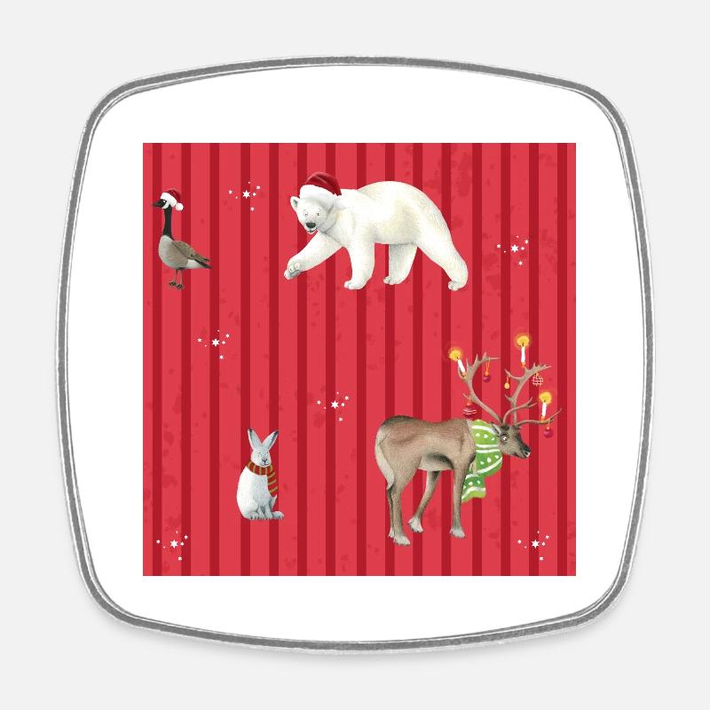 Christmas - Square fridge magnet - white