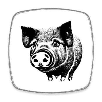 pig sweet pigs pigs animal animals 9 - Square fridge magnet - white - Front