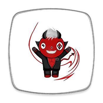 Kalisto - Square fridge magnet - white - Front