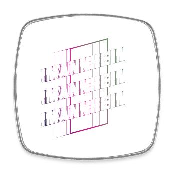 Mannheim Deutschland Stadt Schrift Skyline Heimat - Viereckiger Kühlschrankmagnet - Weiß - Vorne