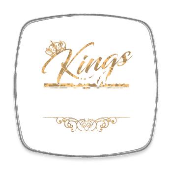 Kings Are Named Gerhard Lustiges Geschenk - Viereckiger Kühlschrankmagnet - Weiß - Vorne