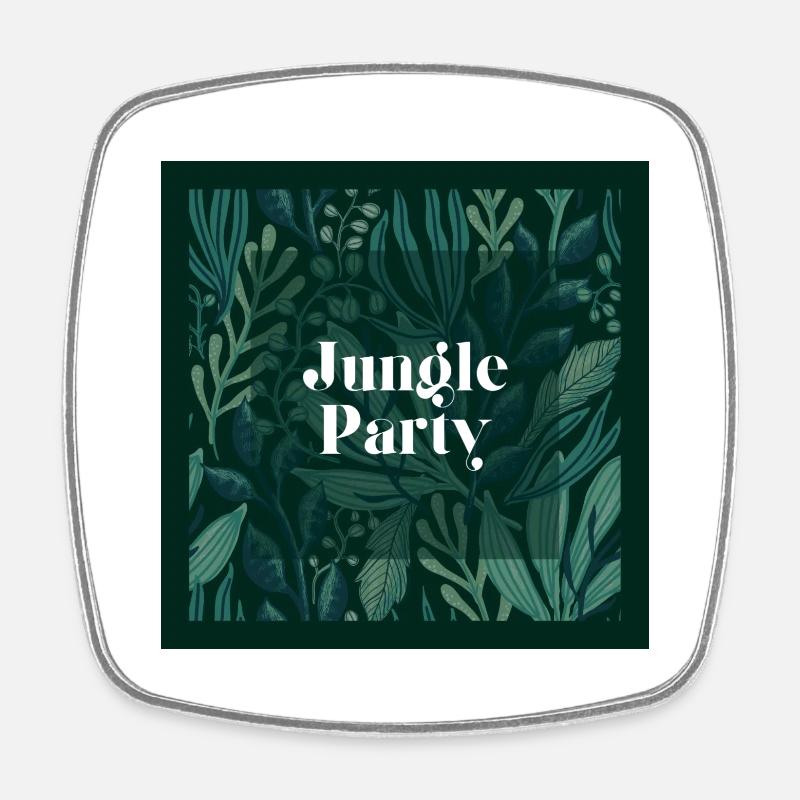 Fête dans la jungle - Magnet carré - blanc