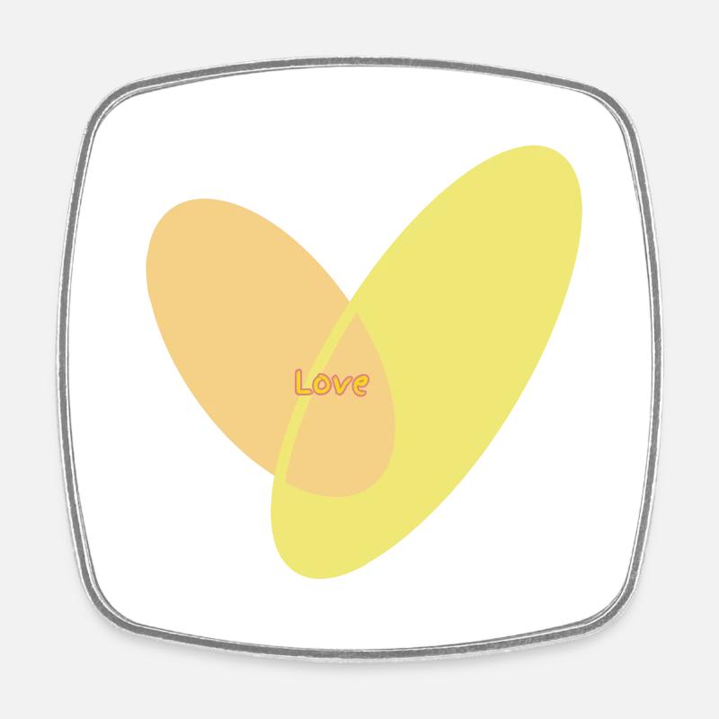 Heart - Square fridge magnet - white