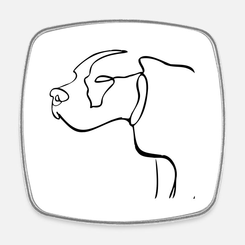 Dog - Square fridge magnet - white